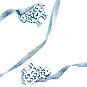 Sweet Silver Lamb Artisan Bookmark